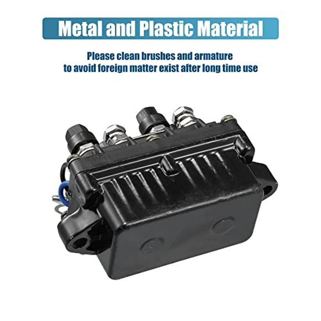 Outboard trim relay with black ribbed housing, metal terminals, and mounting points