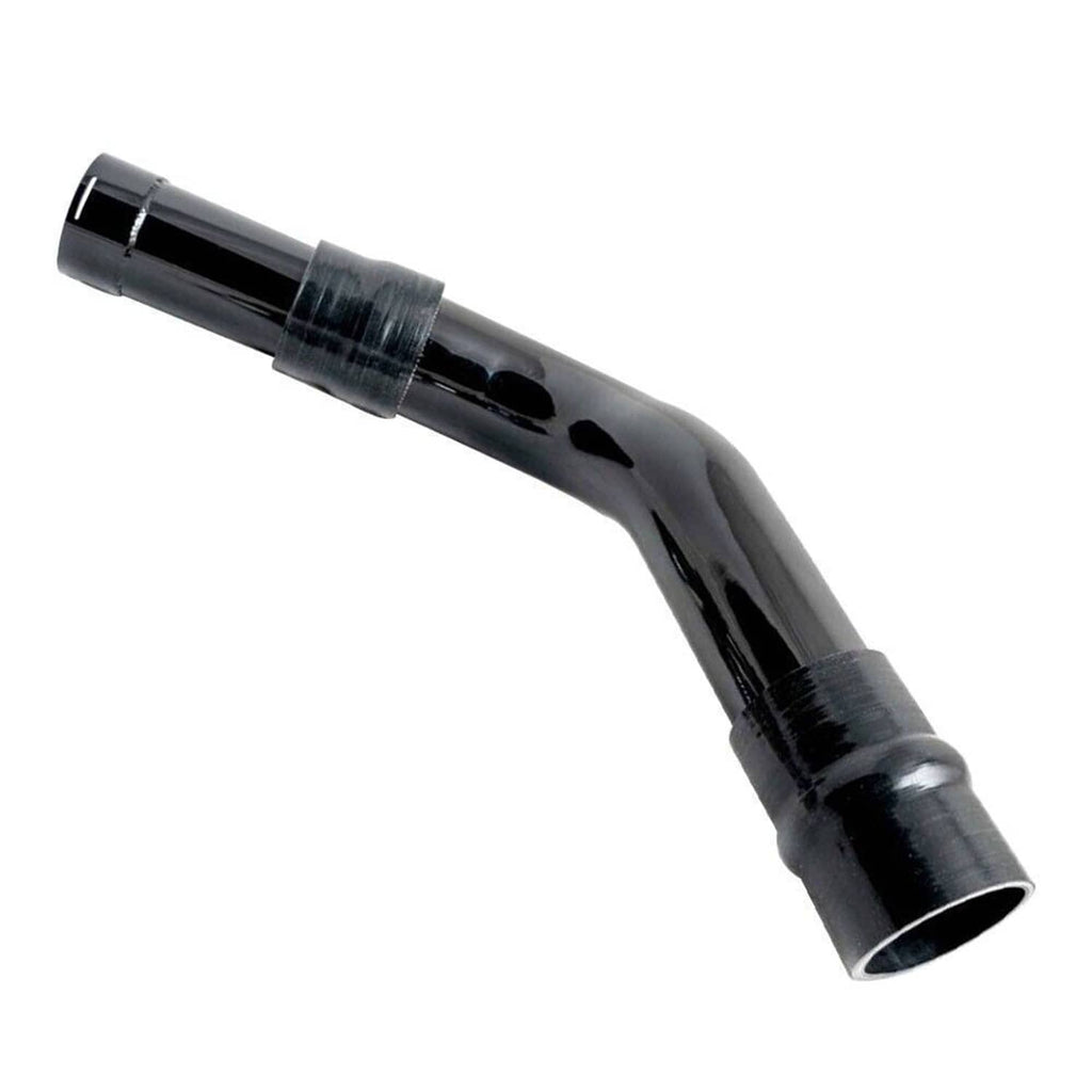 Gloss black curved intercooler pipe with flared outlet