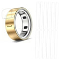 Clear protective ring film for gold smartwatch ring, curved edge wrap