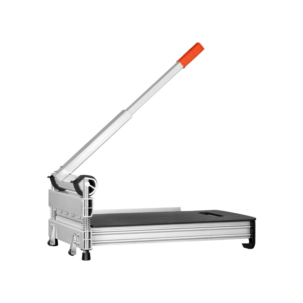 13-inch vinyl floor cutter tool with black base and raised cutting carriage