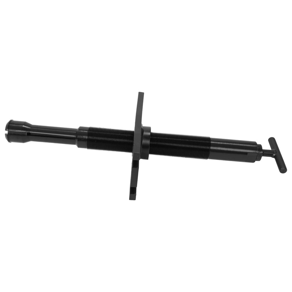 Marine gimbal bearing puller tool, long threaded rod with side handle and T bracket