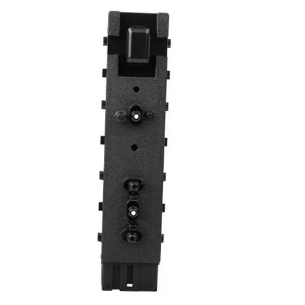 Power seat switch assembly, black vertical module with mounting tabs and socket