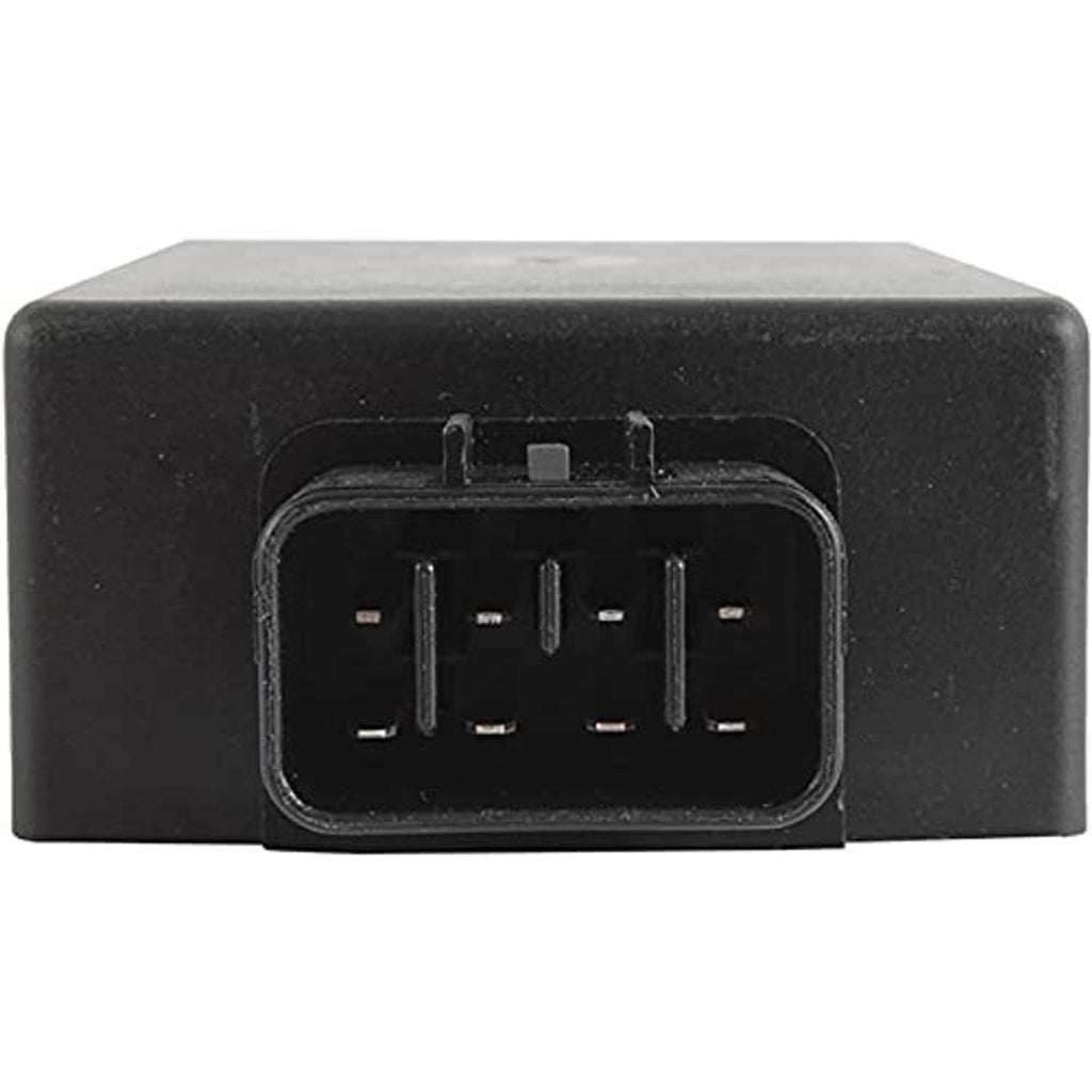 Black CDI ignition module with front multi-pin socket and raised top cover