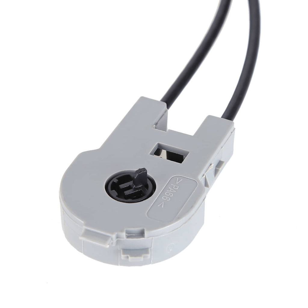 Gray HVAC mode control switch with black circular connector and wiring channels