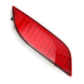 Red rear bumper reflector, right-side drive replacement with black trim