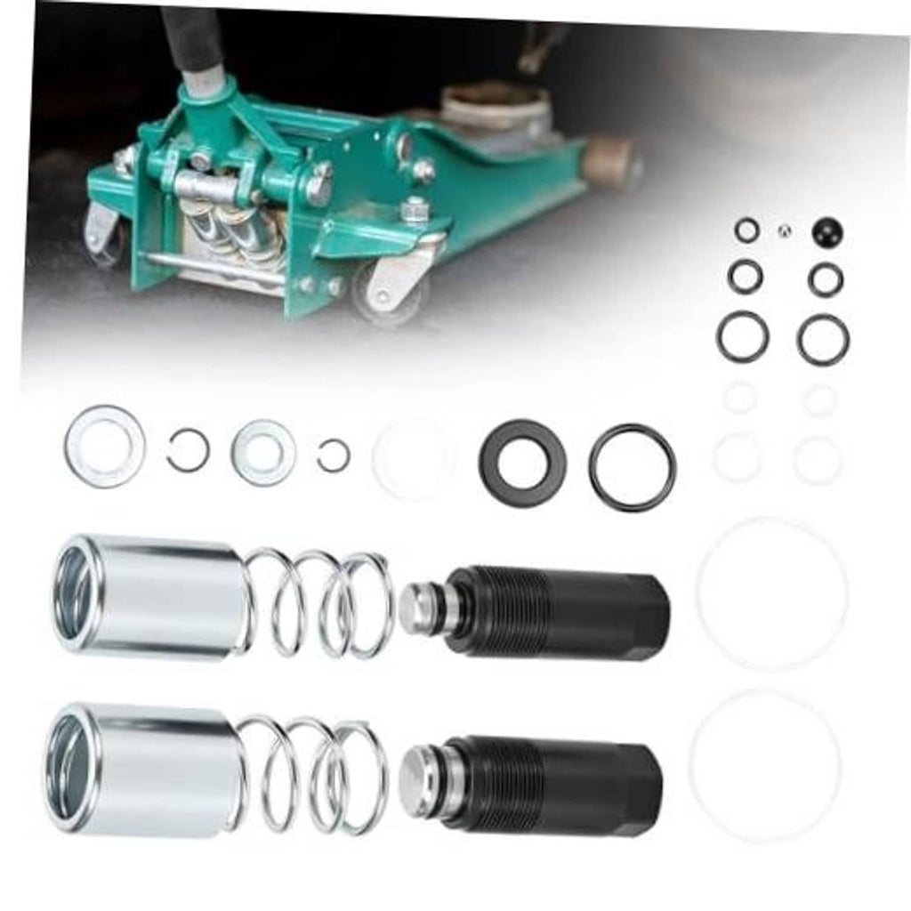 Floor jack pump piston plunger seal kit with springs, washers, and O-ring set