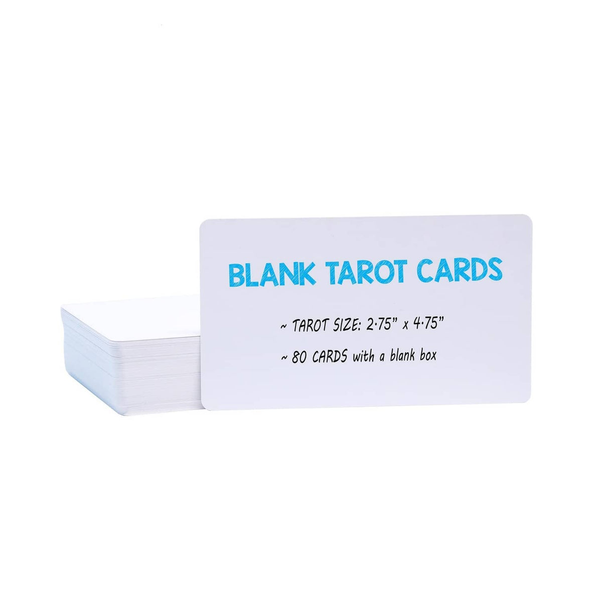 Blank tarot cards deck in a white box, 80 cards, size 2.75 x 4.75 in