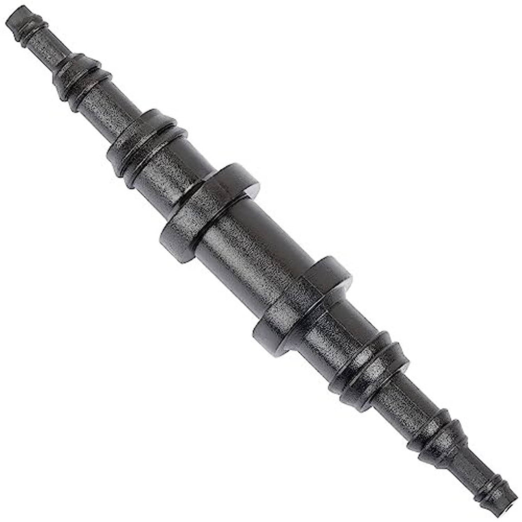 Plastic straight hose joiner reducer connector, dark gray, barbed straight coupler