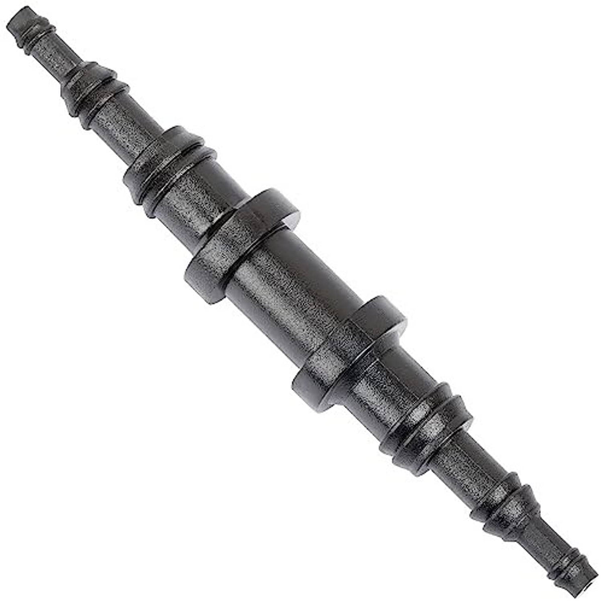Plastic straight hose joiner reducer connector, dark gray, barbed straight coupler