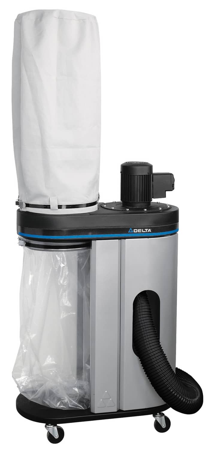 Delta disposable bottom bag for vacuum dust collector, white bag with open top
