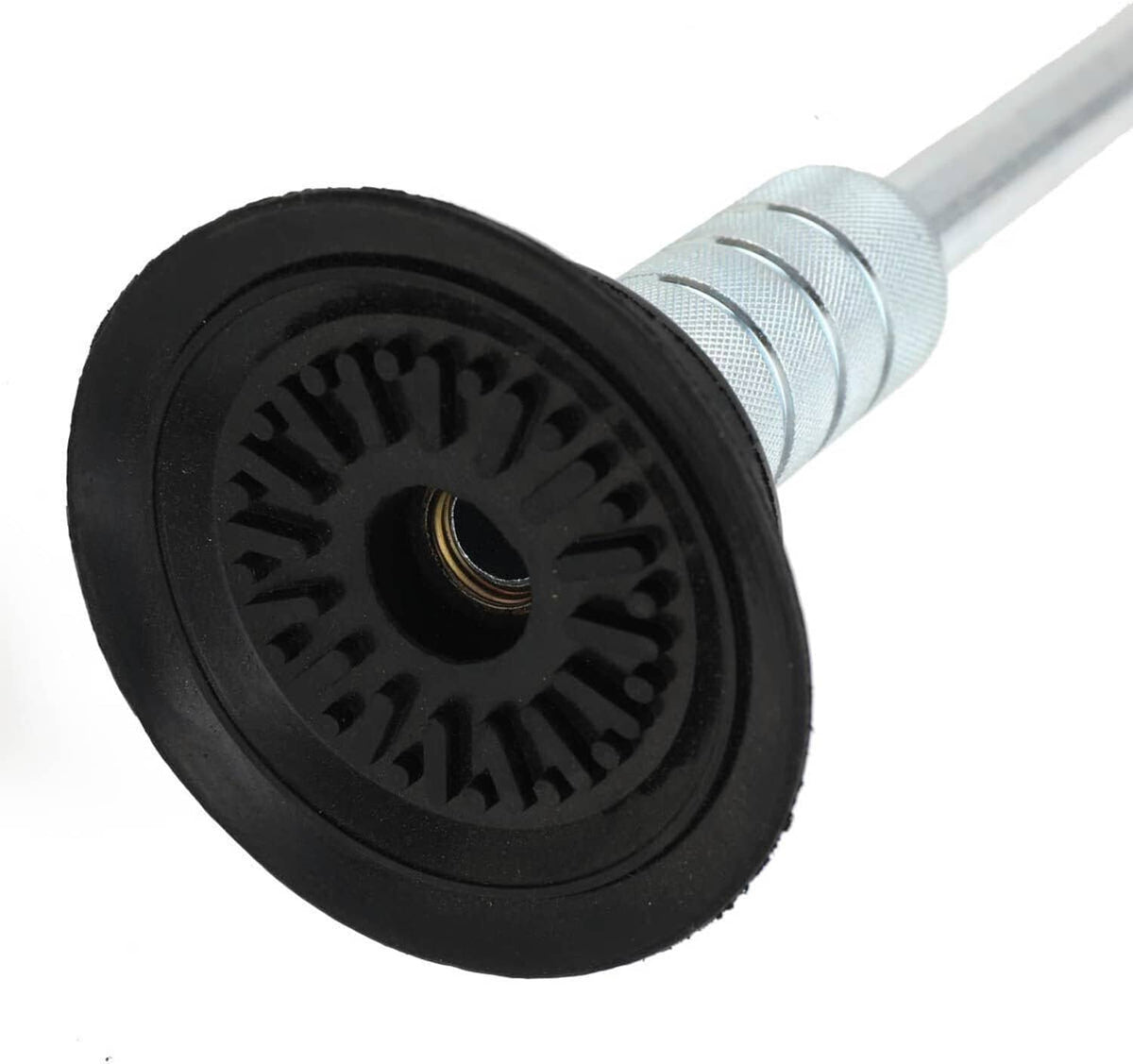 Non-slip rubber suction cup pad with threaded metal stem for dent pulling