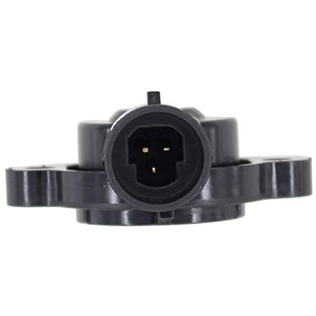 Throttle position sensor with black 4-pin connector plug on circular mounting base