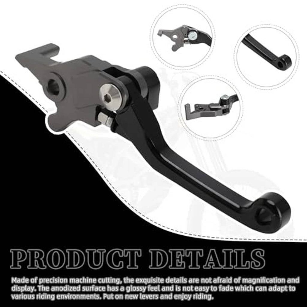 CNC-machined black brake lever with mounting plate and hinge/pivot hardware