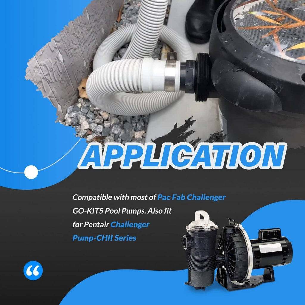 Pool pump shaft seal rebuild kit application on pump housing with O-ring seals