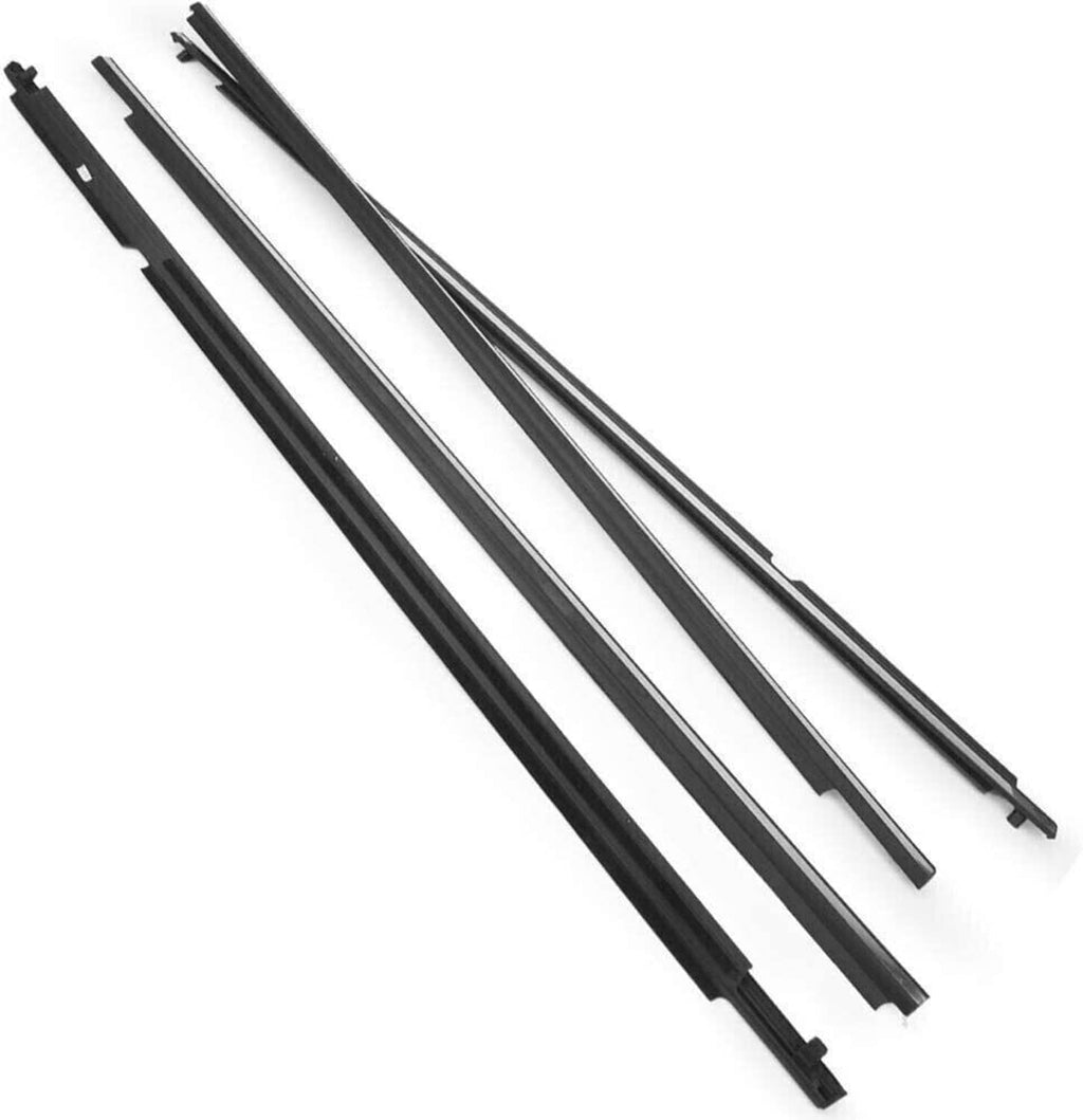 Bundle of black door window weatherstrip seal trim strips with snap tabs
