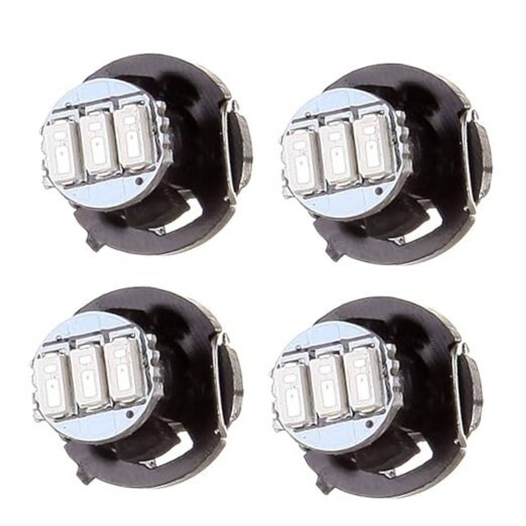 LED wedge light bulbs, black housing with multi-LED chip face, 4-pack set