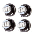LED wedge light bulbs, black housing with multi-LED chip face, 4-pack set