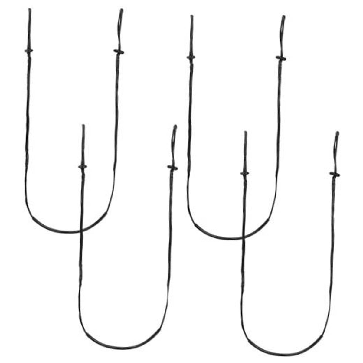 Black rope single-step ladder aide, U-shaped loops set (4 pieces)