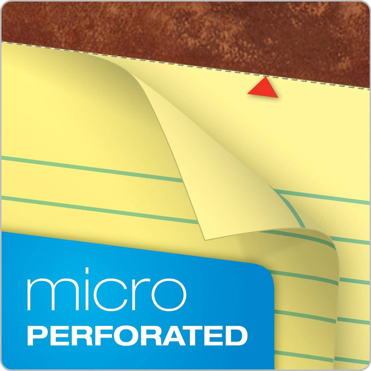 Micro-perforated yellow legal pad pages for easy tear-off
