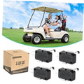 4-pack golf cart micro switch with 2-prong and 3-prong terminals, black housing