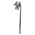 Exhaust system hanger with metal rod and rectangular bracket, two mounting holes