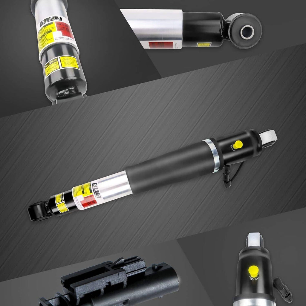 Set of magnetic front shock struts with springs and mounting components