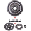 Starter clutch one-way bearing gear kit: steel gear with mounting screws