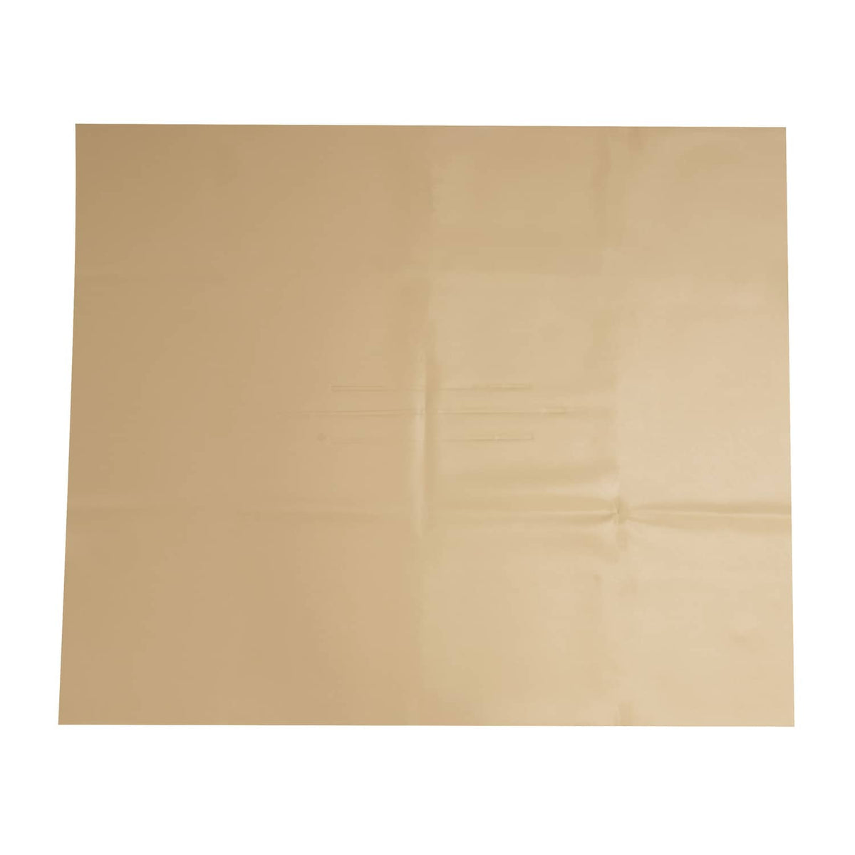 Tan seat back cover with embossed pattern lines, front view