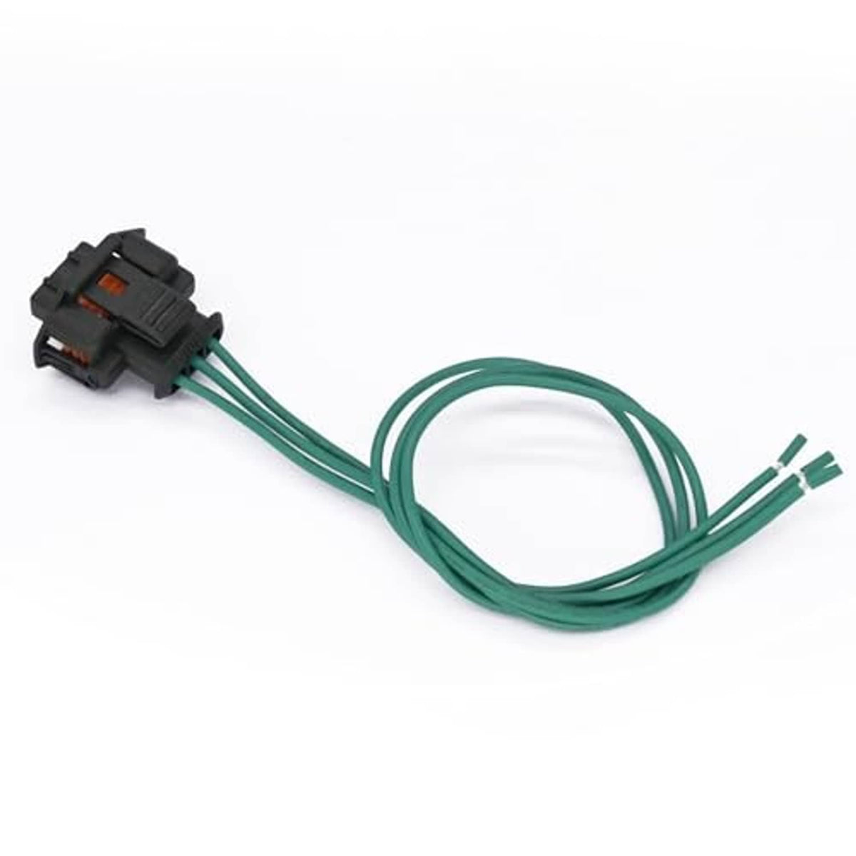 Camshaft sensor connector harness with green wires and black 3-pin plug