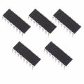 Set of five LM13700N dual op transconductance amplifier ICs, black DIP16 package
