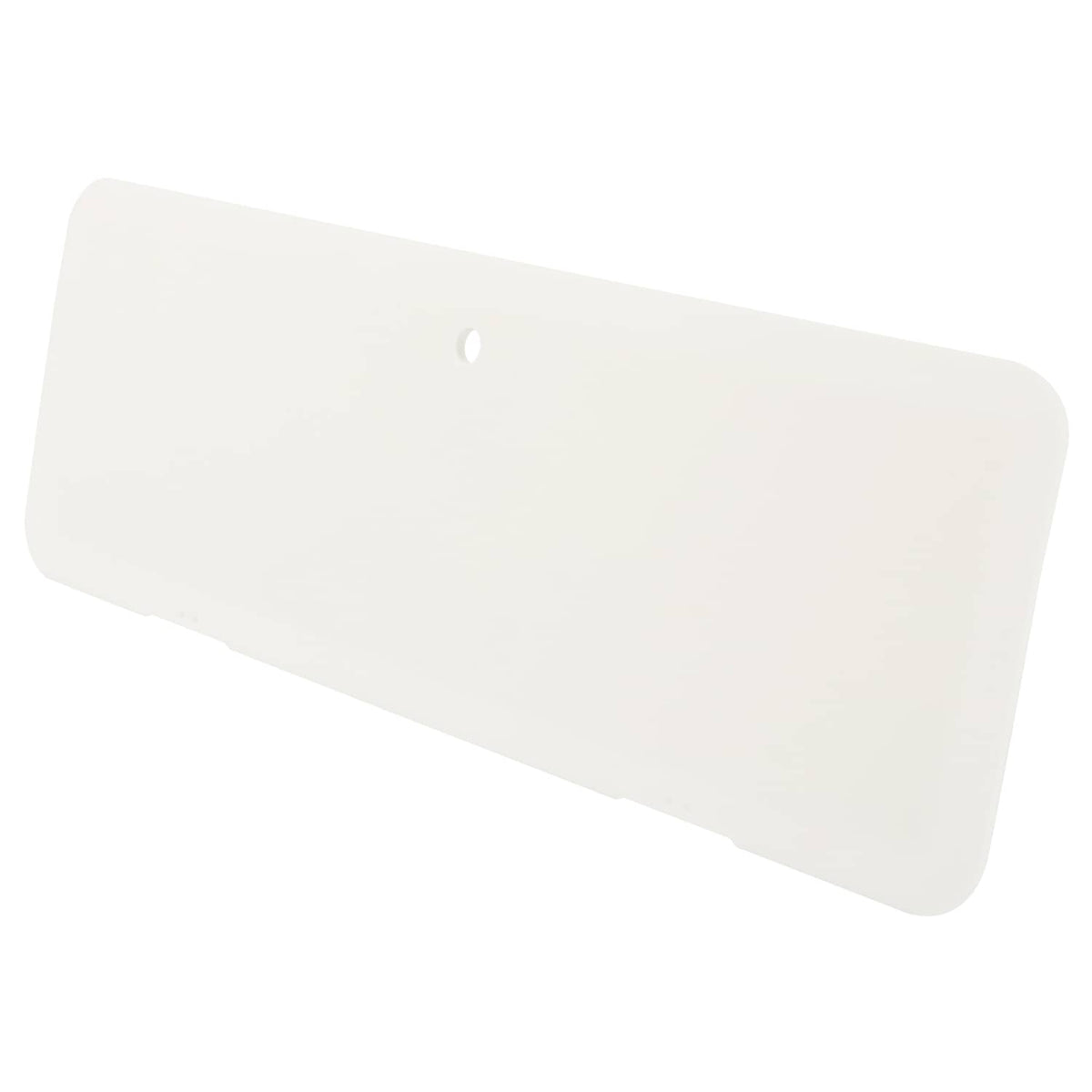 Boat locker door cover lid, off-white with rounded edges and one mounting hole