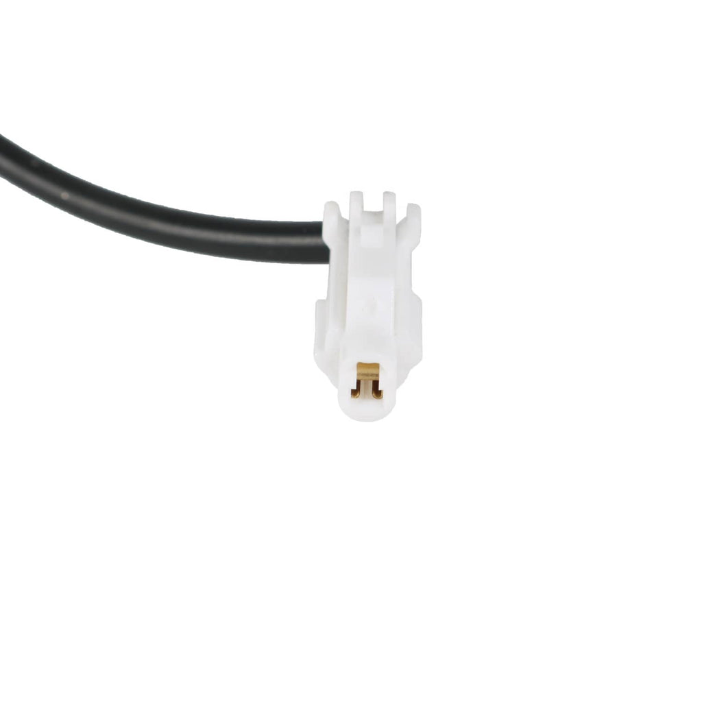 Carburetor wiring harness connector with black cable and white plug