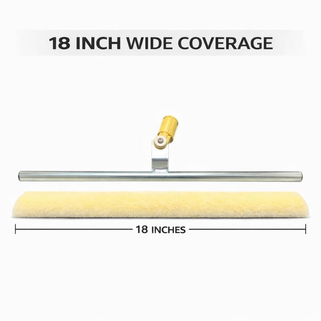 18-inch roller applicator with yellow cover and adjustable T-bar handle