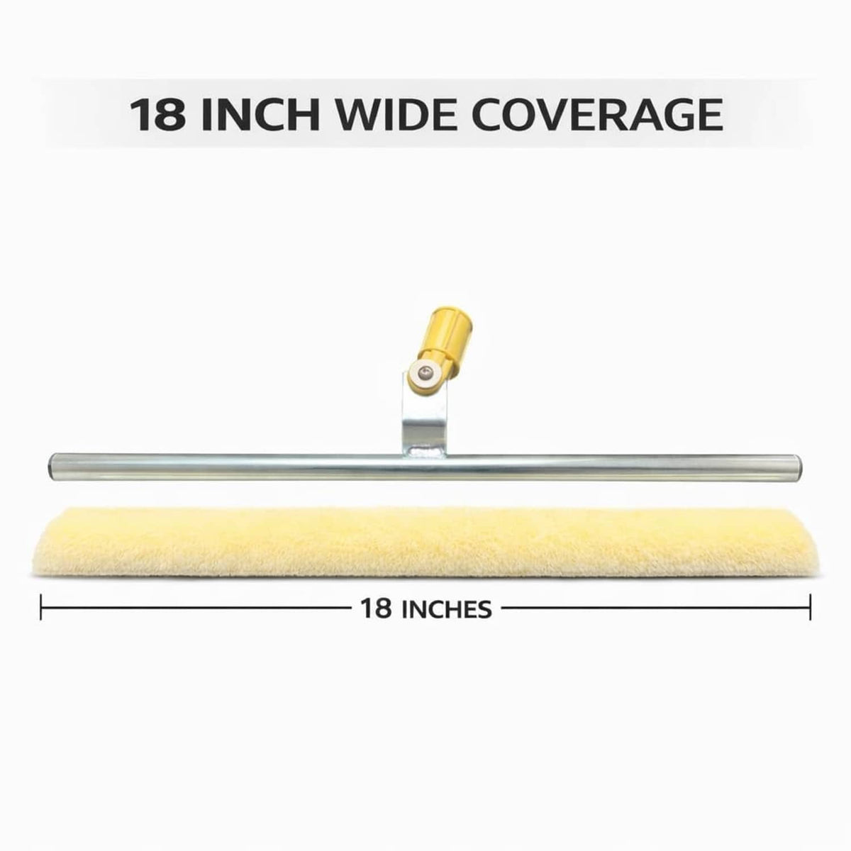 18-inch roller applicator with yellow cover and adjustable T-bar handle