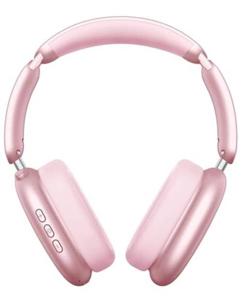 Pink over-ear wireless noise-cancelling headphones with padded earcups and headband