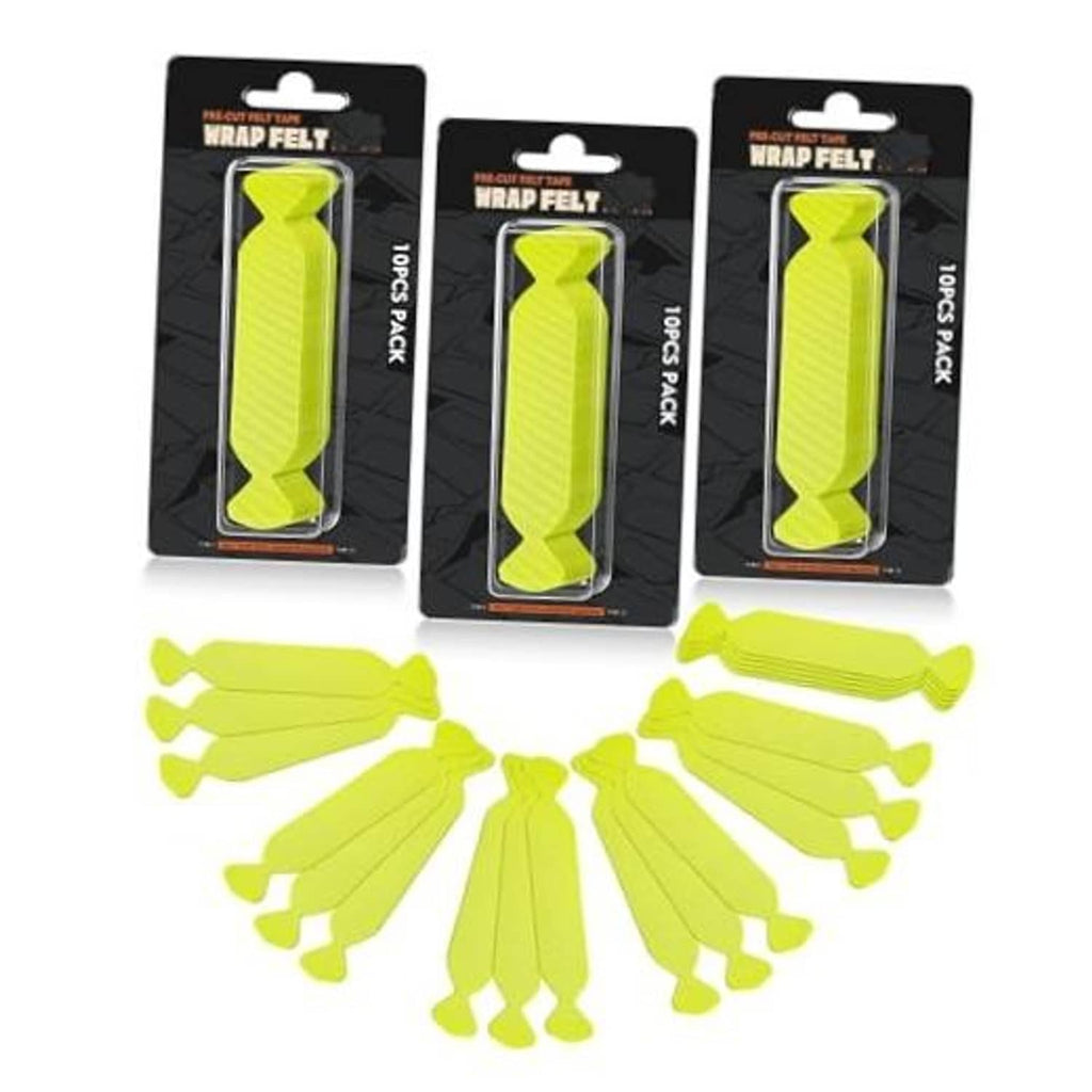 Pre-cut wrap felts squeegee buffer tape set, 30PCS, neon green felt strips