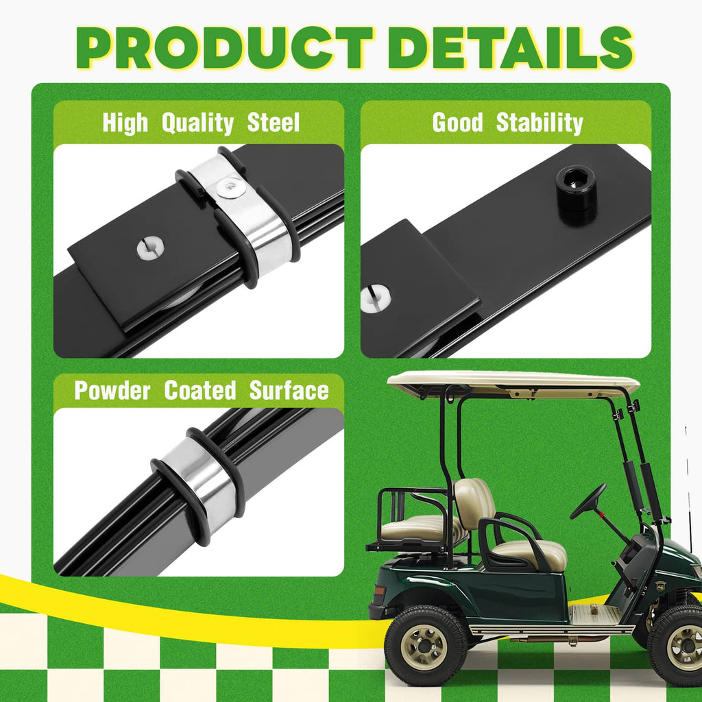 Black leaf spring set with steel construction, powder-coated surface, and mounting end plates