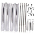 Stainless steel heat plates and igniter parts for 4-burner gas grill, replacement set