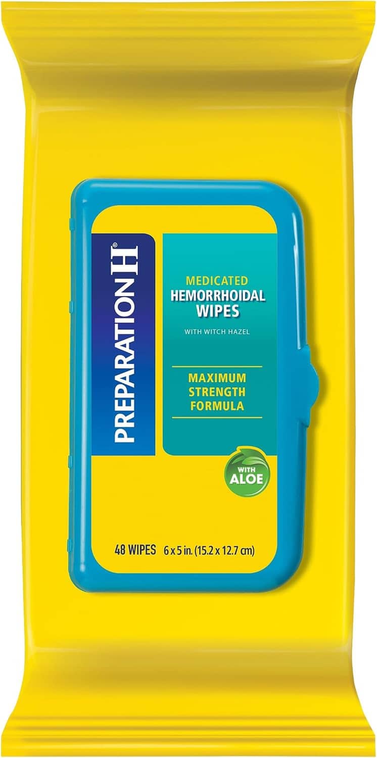 Preparation H medicated hemorrhoidal wipes pack with aloe and 48 wipes
