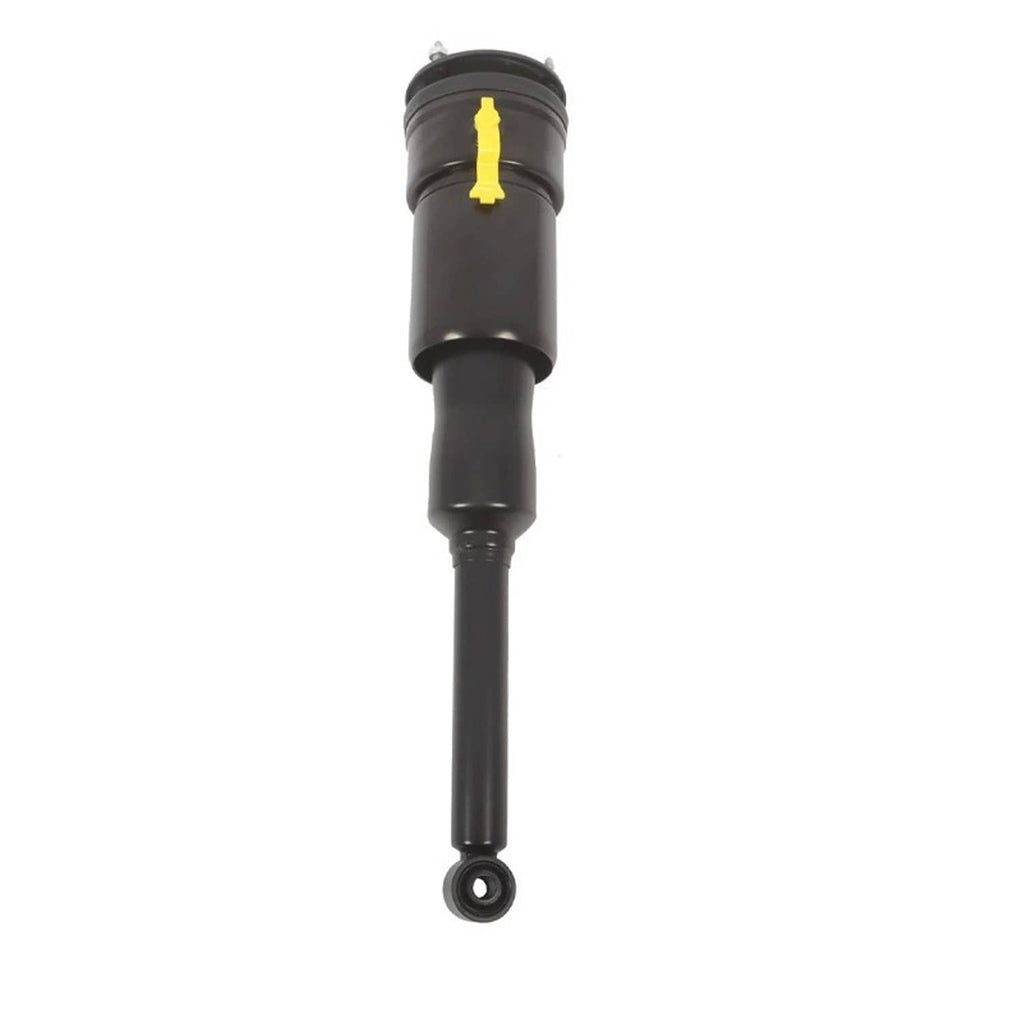 Single black rear air strut assembly with yellow strap and shock-rod mount