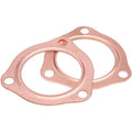 Copper exhaust gasket flange, 3-hole, 2.5 in, solid ring