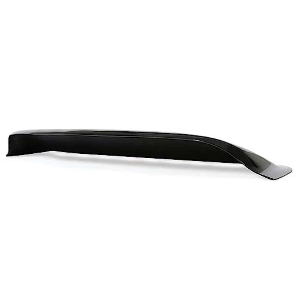 Rear roof wing spoiler, black aerodynamic trim with raised edge