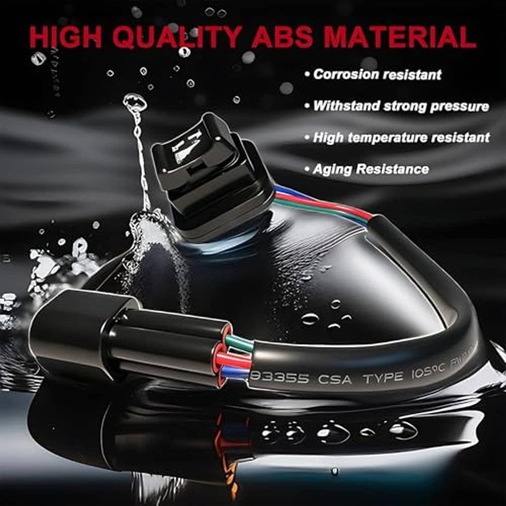 Marine power trim and tilt switch with black housing and multi-color wire leads