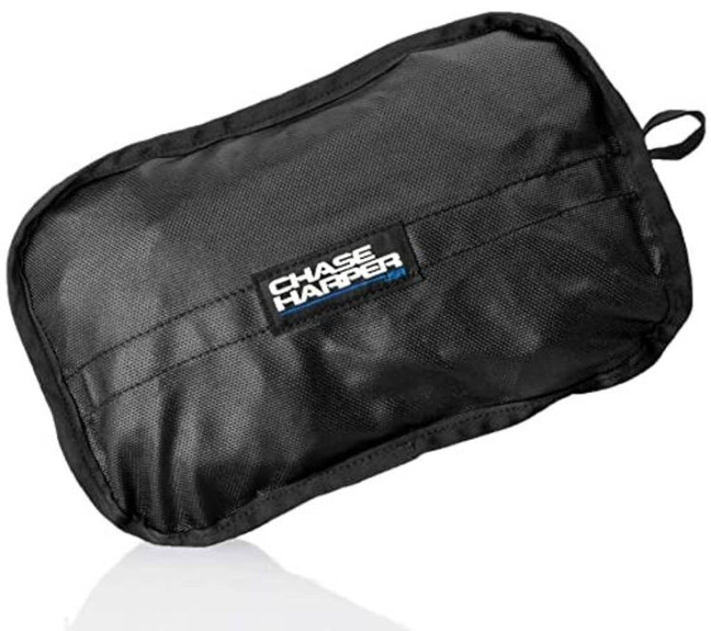 Black tail trunk pouch with Chase Harper logo and zipper closure edge