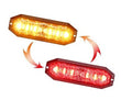 Surface-mount emergency strobe grille light with amber and red LED modules