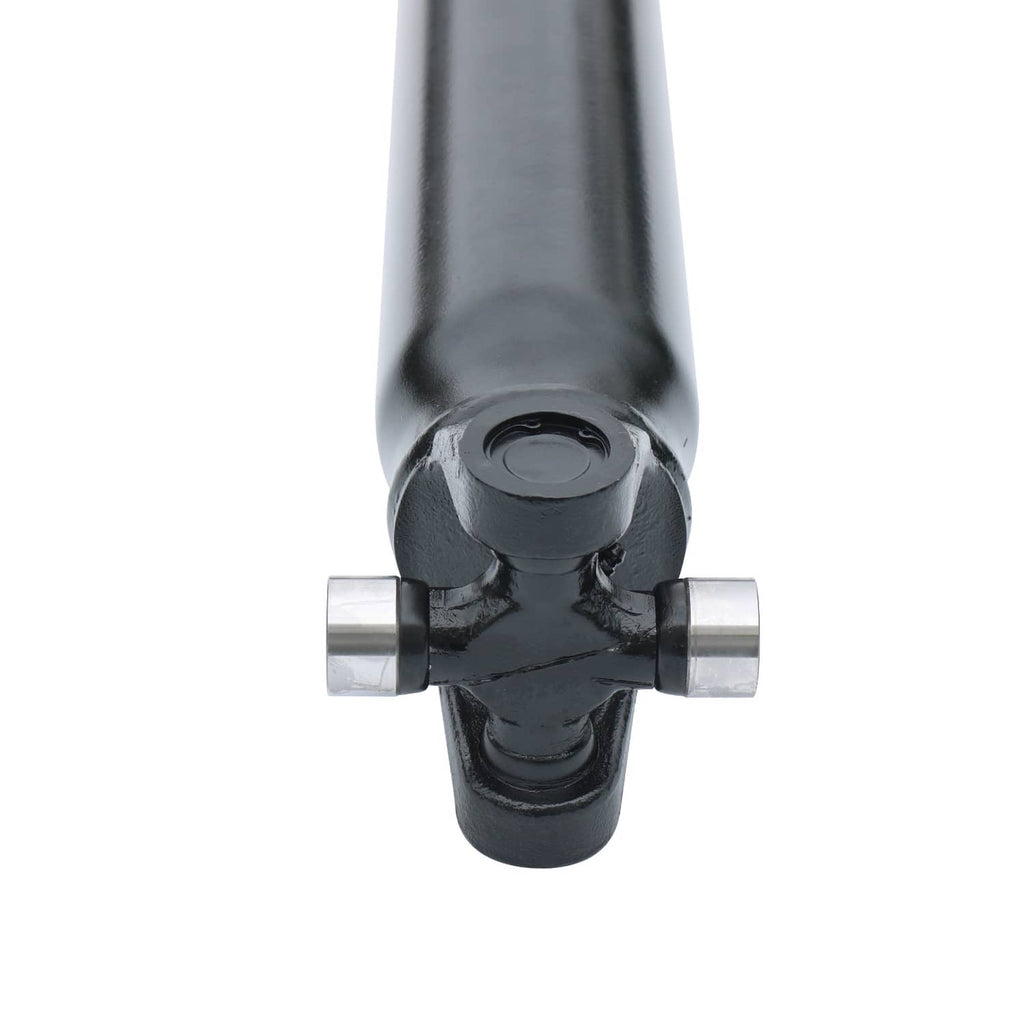 Black rear prop shaft yoke with cross bearing and two metal end caps