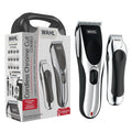 Cordless hair clipper and box set in black and chrome with Wahl logo