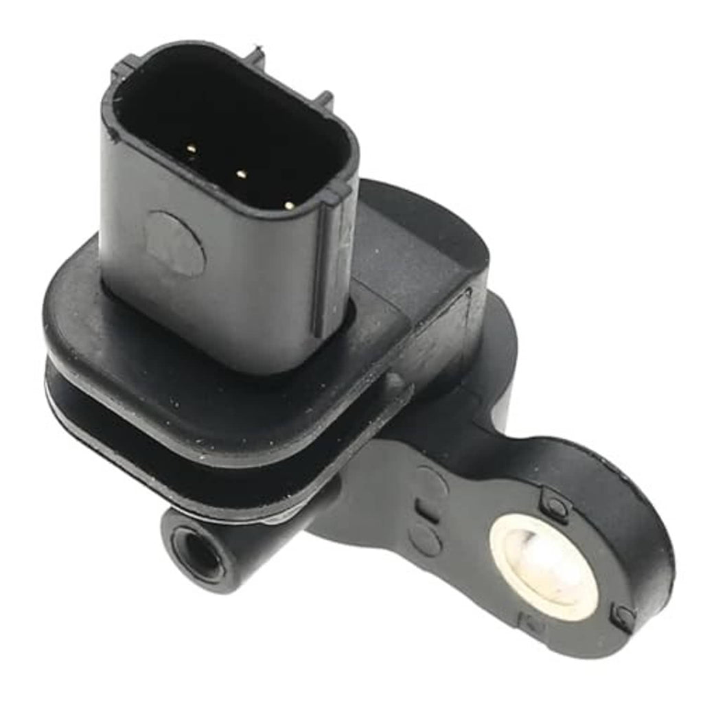 Crankshaft position sensor with black connector plug and gold-tinted contacts
