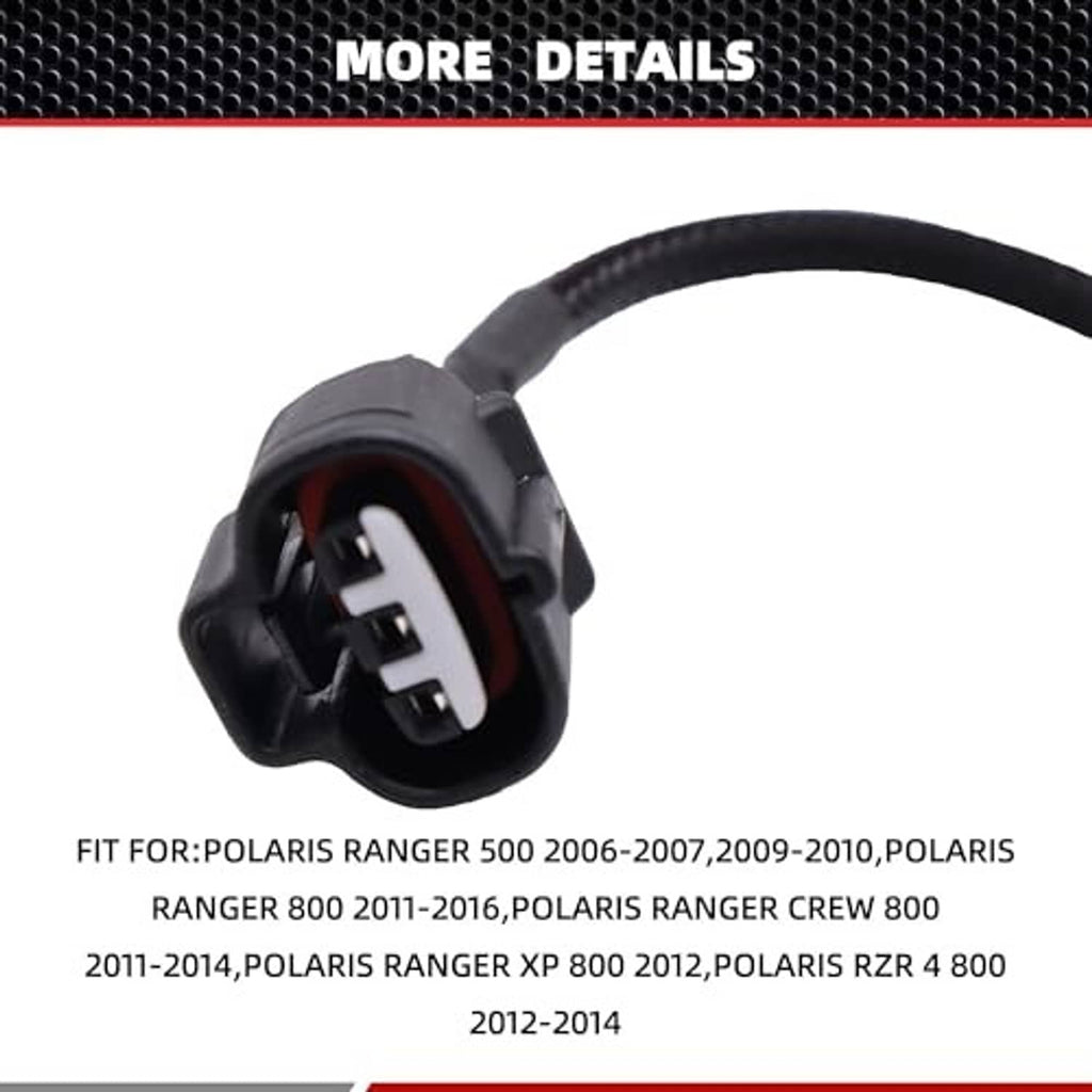 Throttle position sensor connector plug with red seal and three metal contacts