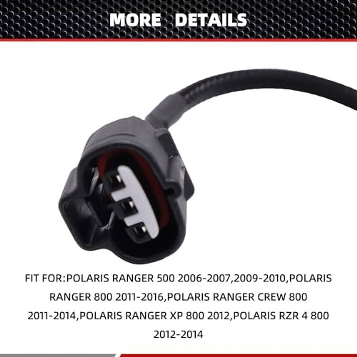 Throttle position sensor connector plug with red seal and three metal contacts